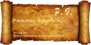 Pankotai István névjegykártya