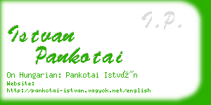 istvan pankotai business card